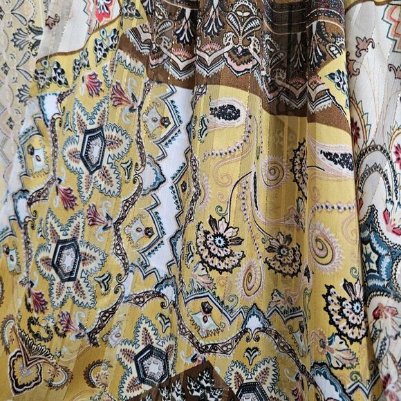 UMGEE Small/Medium Multicolor Boho Metallic Open Front Kimono Duster Topper - Picture 6 of 10